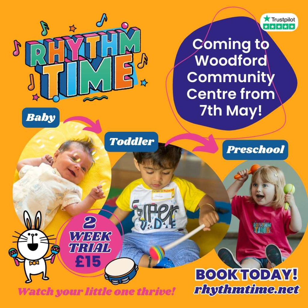 Rhythm Time at Woodford Community CEntre. Regular weekly event