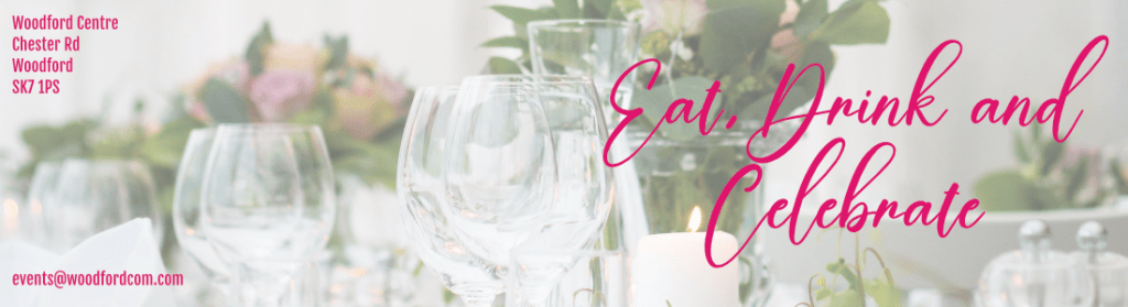 Eat, Drink and Celebrate image weddings at Woodford Community Centre Web Header